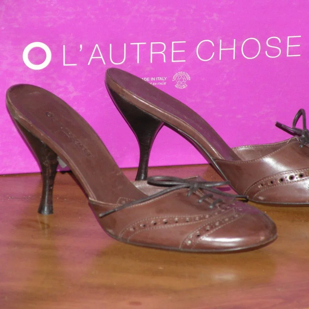 NEW $230 Brown Leather L'AUTRE CHOSE Italy 36.5 6 1/2